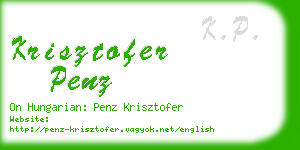 krisztofer penz business card